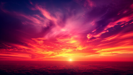 Fototapeta premium The clouds reflected a vivid sunset