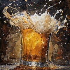 traditional beer in wooden background