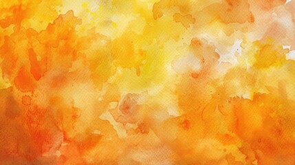 Bright and cheerful orange-yellow watercolor background, perfect for sunny and vibrant designs