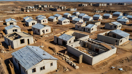 Fototapeta premium Poor settlement area.