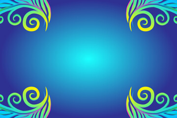 Beautiful colourful flowers and leaf line art pattern of indonesian culture traditional batik 