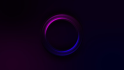 Abstract colorful luminous swirling, isolated on dark background. Vector Illustration