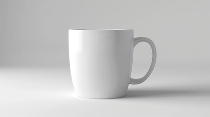 Fototapeta premium A plain white ceramic mug mock up. Generative AI.