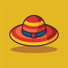Wide Brimmed Hat Vector Art: Stylish and Trendy Illustration