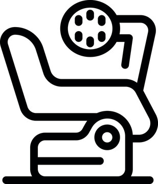 black dental chair icon clip art preview