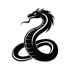 Obraz premium Snake Silhouette Vector Illustration