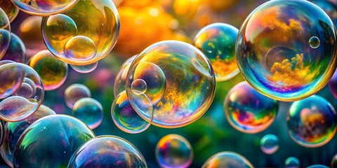 Naklejka premium pink soap bubble background: abstract design featuring gas bubbles under water 