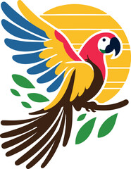 Parrot silhouette vector eps
