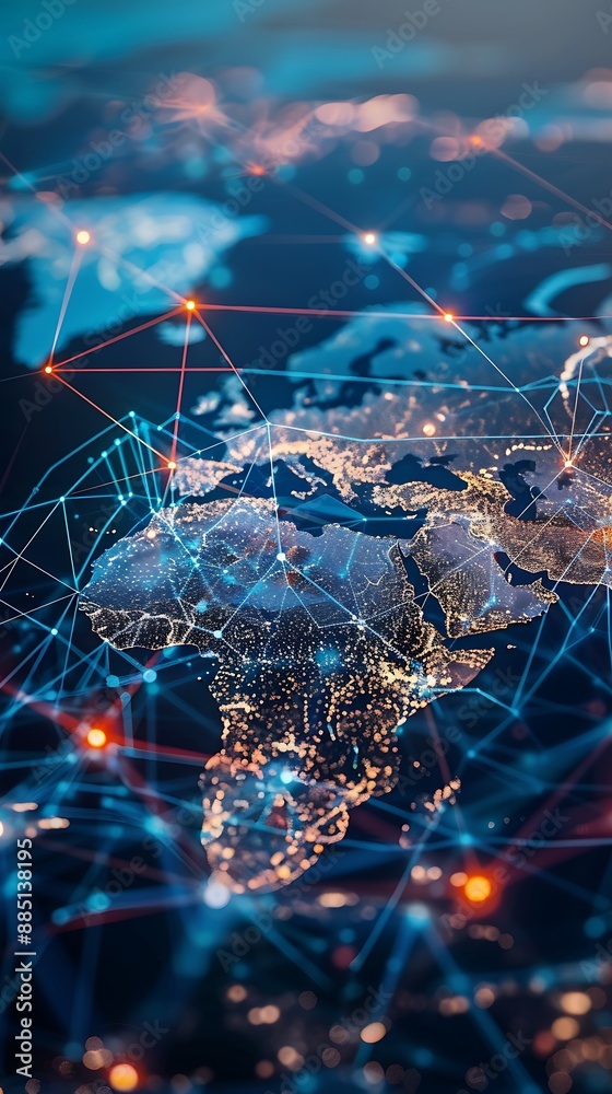 Aufkleber global network connection