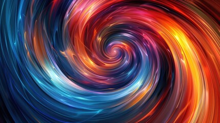 An abstract image with swirling patterns of vibrant colors, including red, blue, and yellow, blending together to create a dynamic and eye-catching composition, evoking a sense of movement and