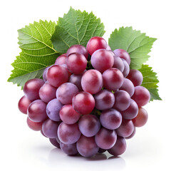 Fototapeta premium Fresh Black Grapes Isolated on White Background