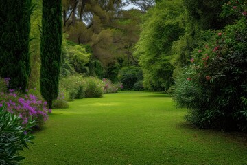 Naklejka premium Garden vegetation outdoors woodland.
