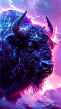 bisonte nero e fulmini