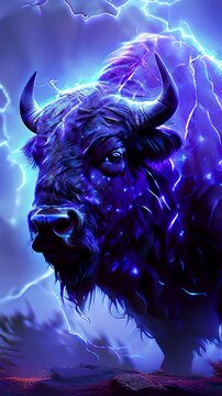 bisonte nero e fulmini
