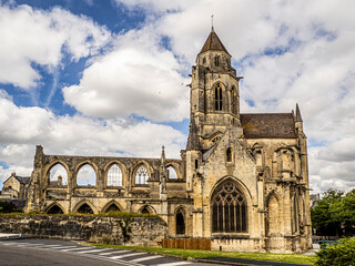 Ruins of St-etienne-le-vieux Church in Caen (France)