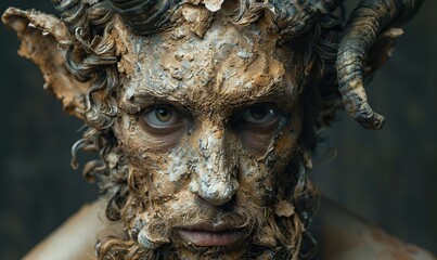 Portrait Satyr Creature From Greek