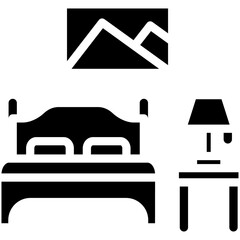 Bedroom vector icon illustration of Home Improvements iconset.