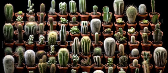 A Collection of Cacti in Terracotta Pots