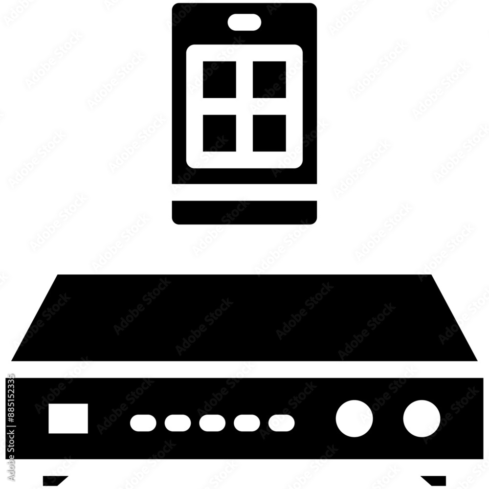 Poster DVR vector icon illustration of Mobile UI & UX iconset.