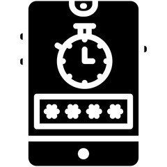 Access Alarms vector icon illustration of Mobile UI & UX iconset.