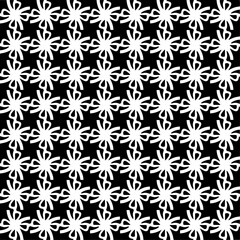 Abstract black figures on a whire background. Seamless texture for fashion, textile design,  on wall paper, wrapping paper, fabrics and home decor. Simple repeat pattern.