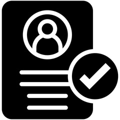 Valid User Profile vector icon illustration of Business & Economy iconset.