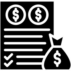 Budget vector icon illustration of Business & Economy iconset.
