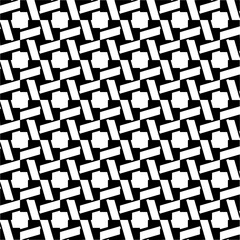 Abstract black figures on a whire background. Seamless texture for fashion, textile design,  on wall paper, wrapping paper, fabrics and home decor. Simple repeat pattern.