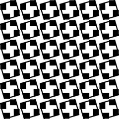 Abstract black figures on a whire background. Seamless texture for fashion, textile design,  on wall paper, wrapping paper, fabrics and home decor. Simple repeat pattern.