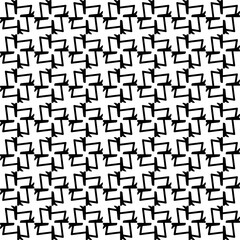 Abstract black figures on a whire background. Seamless texture for fashion, textile design,  on wall paper, wrapping paper, fabrics and home decor. Simple repeat pattern.