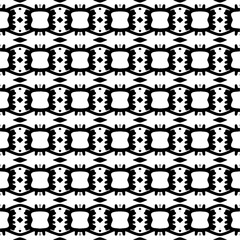 Abstract black figures on a whire background. Seamless texture for fashion, textile design,  on wall paper, wrapping paper, fabrics and home decor. Simple repeat pattern.