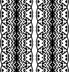 Abstract black figures on a whire background. Seamless texture for fashion, textile design,  on wall paper, wrapping paper, fabrics and home decor. Simple repeat pattern.