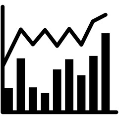 Statistical Graph vector icon illustration of Business & Economy iconset.