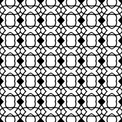 Abstract black figures on a whire background. Seamless texture for fashion, textile design,  on wall paper, wrapping paper, fabrics and home decor. Simple repeat pattern.