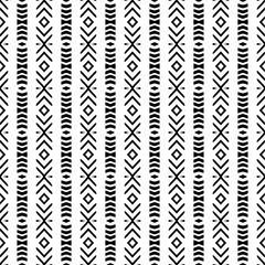 Abstract black figures on a whire background. Seamless texture for fashion, textile design,  on wall paper, wrapping paper, fabrics and home decor. Simple repeat pattern.