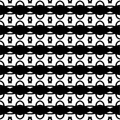 Fototapeta premium Abstract black figures on a whire background. Seamless texture for fashion, textile design, on wall paper, wrapping paper, fabrics and home decor. Simple repeat pattern.