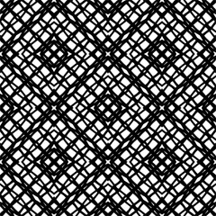 Abstract black figures on a whire background. Seamless texture for fashion, textile design,  on wall paper, wrapping paper, fabrics and home decor. Simple repeat pattern.