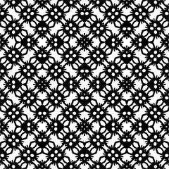 Abstract black figures on a whire background. Seamless texture for fashion, textile design,  on wall paper, wrapping paper, fabrics and home decor. Simple repeat pattern.