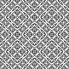 Abstract black figures on a whire background. Seamless texture for fashion, textile design,  on wall paper, wrapping paper, fabrics and home decor. Simple repeat pattern.