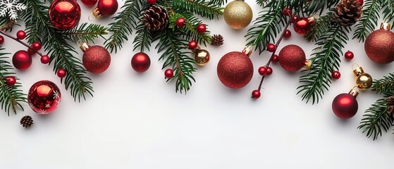 Bright and cheerful holiday theme with ample white space