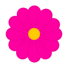 flower on white background, pink flower isolated on white, pink flower, pink flower sticker, flower illustration