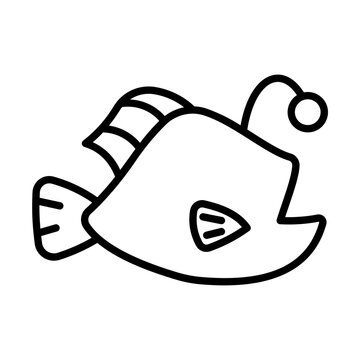 recommend clip art: Angler Fish Lineart