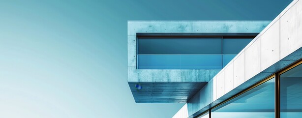 Minimalist design with bold lines and ample room for text