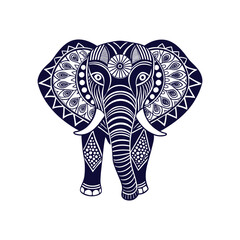 Elephant mandala Clip art isolated vector illustration on a white background
