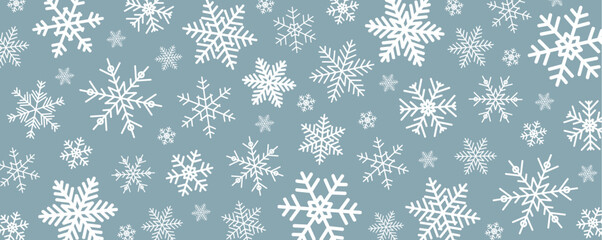 christmas snowflake background pattern in white and grey colors vector illustration