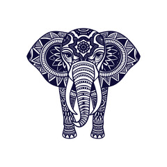 Obraz premium Elephant mandala Clip art isolated vector illustration on a white background