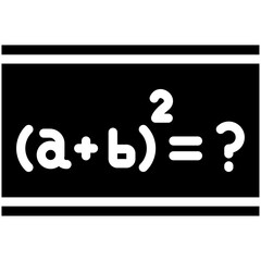 Solving Formula vector icon illustration of School iconset.