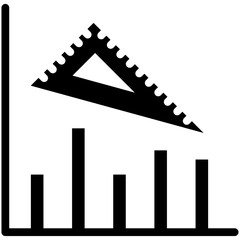 Set Square and Graph vector icon illustration of School iconset.