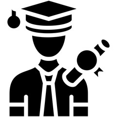 Graduates vector icon illustration of School iconset.
