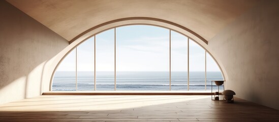 Obraz premium Minimalist Interior with Ocean View